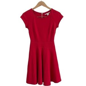 Diane von Furstenberg Red Fit and Flare Skater Dress